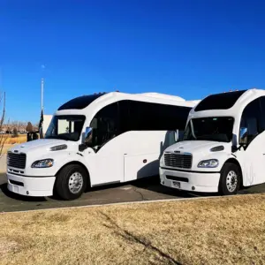 Two 54/57 Passenger Charter Bus parked in Clarksville, TN